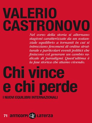 cover image of Chi vince e chi perde